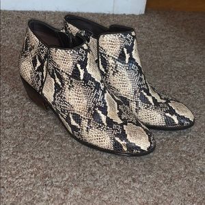 Sam Edelman snakeskin booties